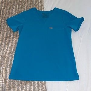 Figs Women’s Teal Catarina One Pocket Scrub Top—Small